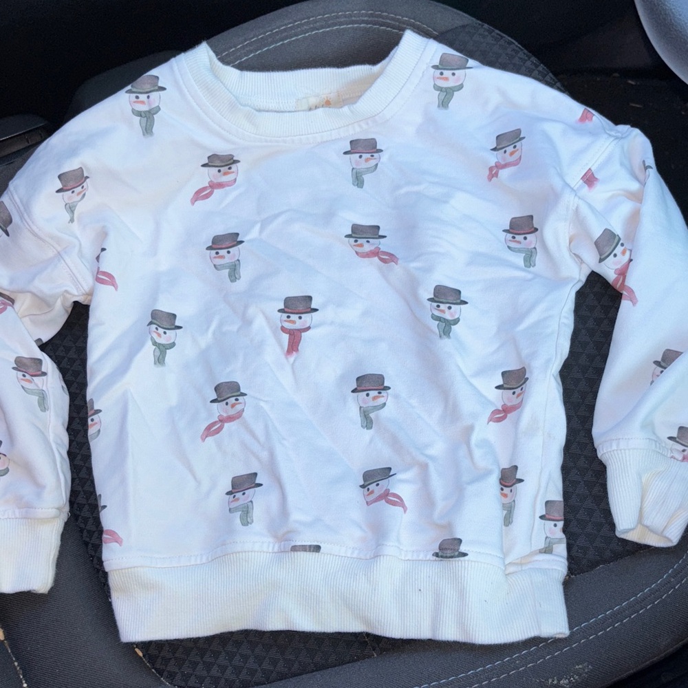 Snowman Print Sweatshirt